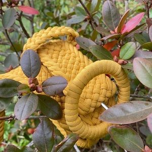 Yellow woven belt